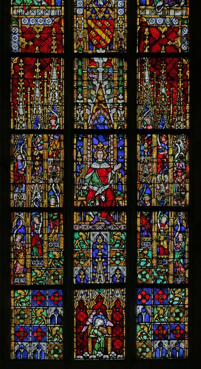 A trónoló Salamont ábrázoló ablak, c. 1320, 15-20. század (többnyire modern) alkotó: French School